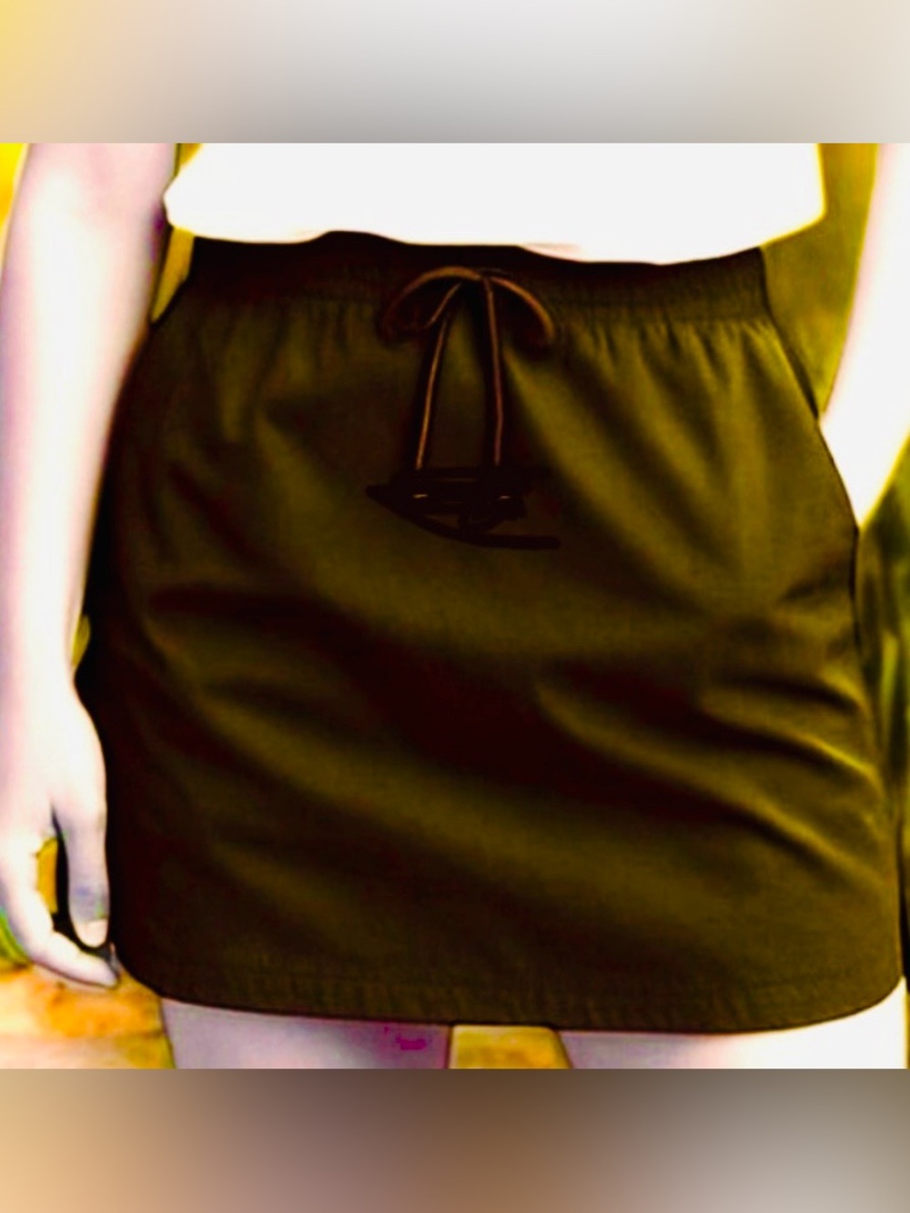 Te Verde Olive Green Active Skort W/Cargo Pocket Sz M